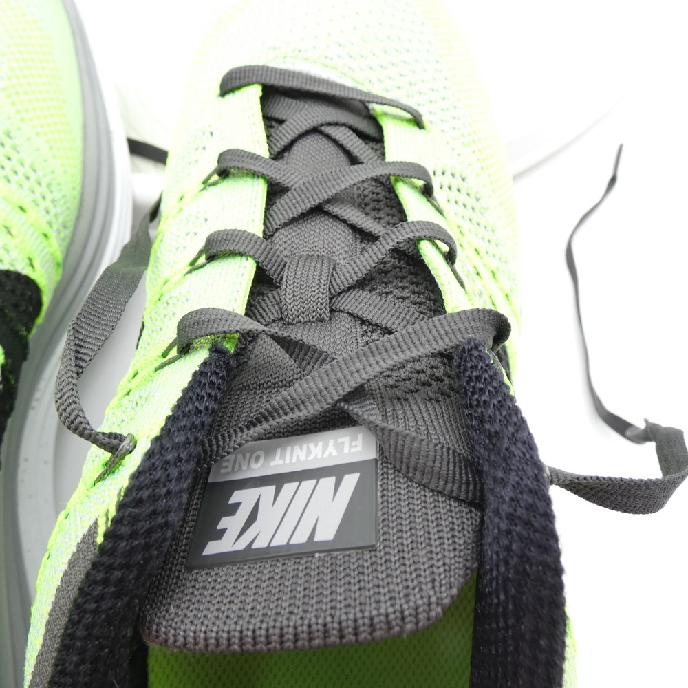 Nike Flyknit Lunar1+ Electric Green Black Running Shoes 554887-300 Mens 11.5 - Picture 8 of 10